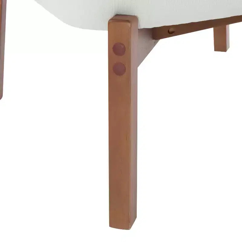 Ensemble de 2 chaises d'appoint en bois avec cannage, beiges et noyer