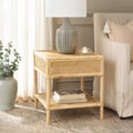 Table d'appoint carrée, finition naturelle
