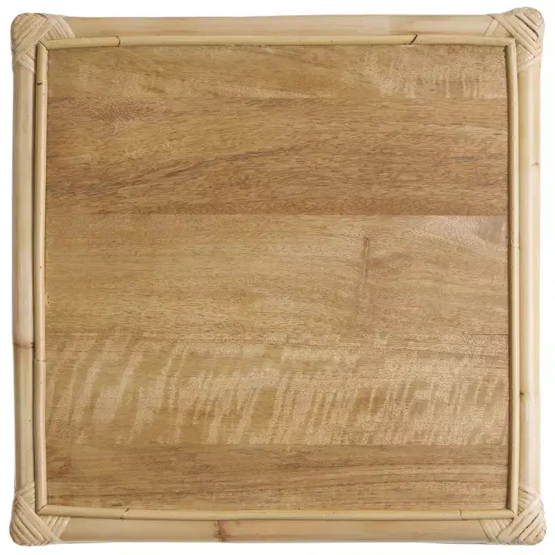 Table d'appoint carrée, finition naturelle