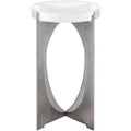 Hannamaria Bubble Glass Accent Table - AMH8349A - Silver/Clear - Safavieh Couture
