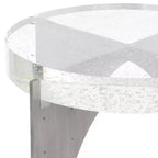 Petite table d'appoint carrée, table de chevet d'appoint moderne en bois, blanche