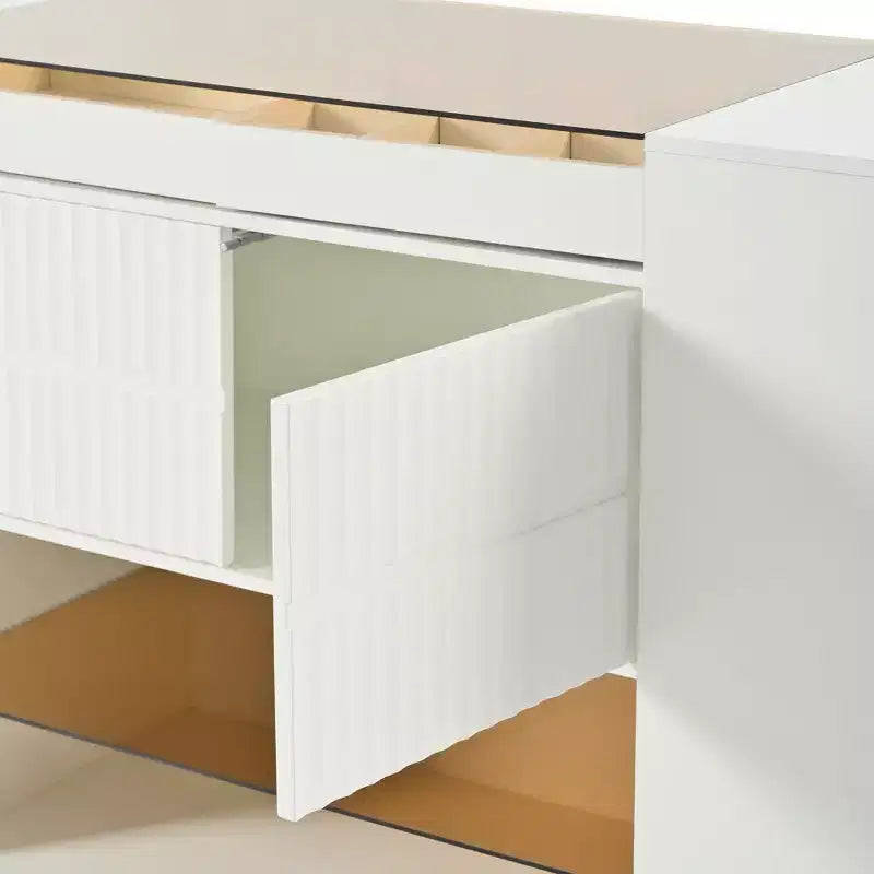 Table de chevet en bois à deux tiroirs pour chambre d'enfant