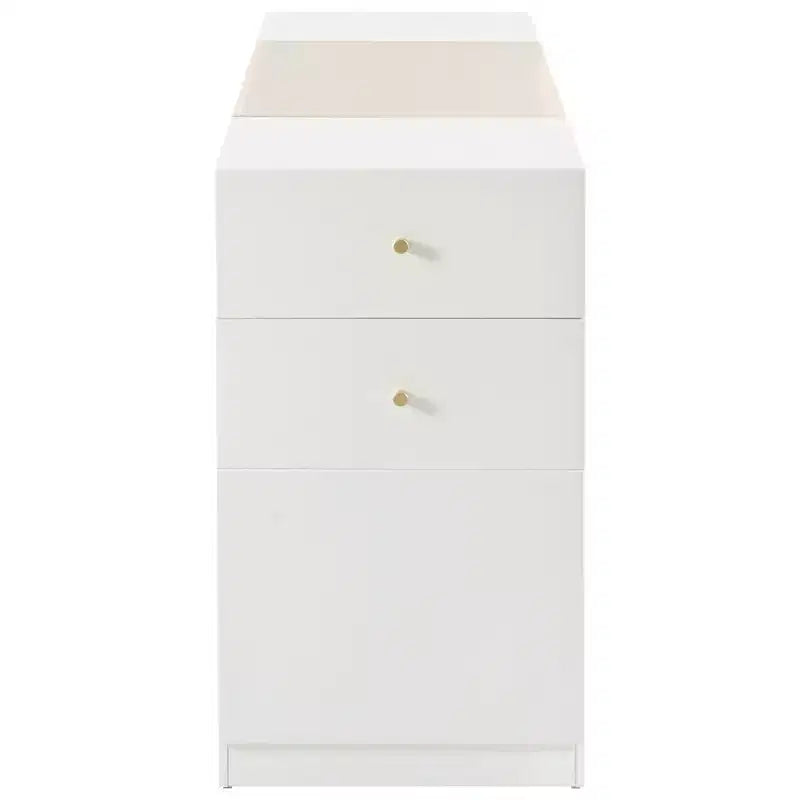 Table de chevet en bois à deux tiroirs pour chambre d'enfant