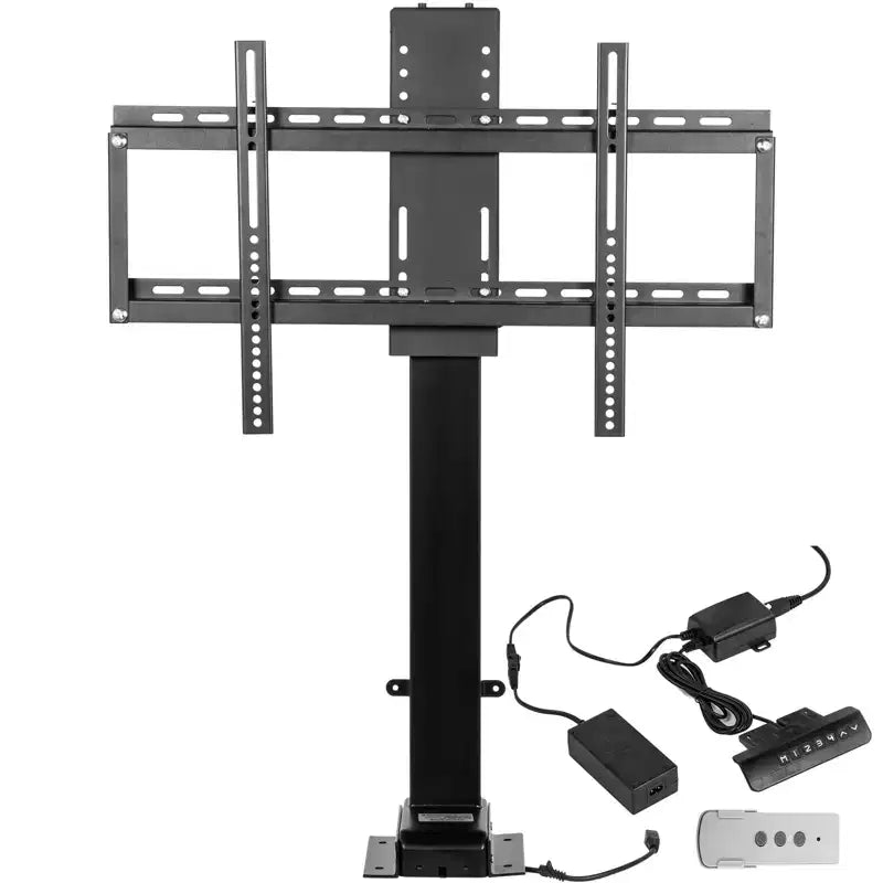 VEVOR Motorized TV Lift Stroke Length 35 Inches Motorized TV Mount Fit for 32-65 Inch TV Lift with Remote Control Height Adjustable, Black