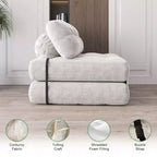 Canapé lit pliant 80" avec oreiller, futon convertible, matelas pliable, velours côtelé