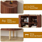 Buffet de rangement de cuisine moderne du milieu du siècle de 47" avec porte coulissante