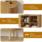 Buffet de rangement de cuisine moderne du milieu du siècle de 47" avec porte coulissante