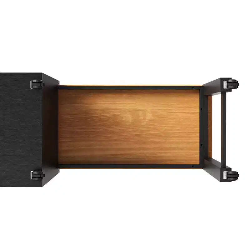 Îlot de cuisine avec table à manger extensible, 3 tiroirs, prise électrique, étagère à épices et placard