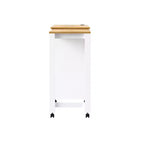 Îlot de cuisine avec table à manger extensible, 3 tiroirs, prise électrique, étagère à épices et placard
