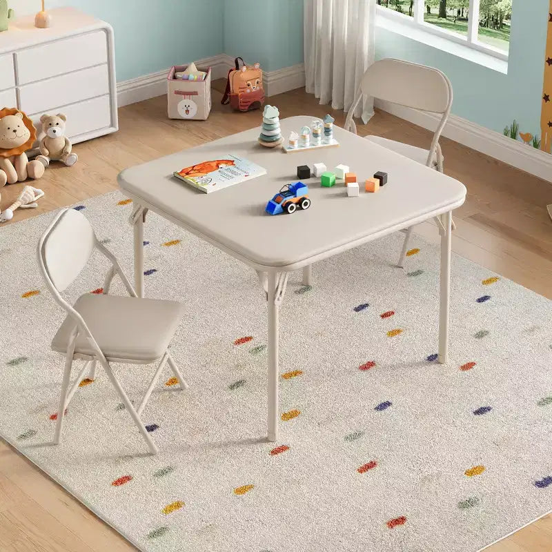 Set of 5 Kids Folding Table and Chairs Set for Children's Activity
