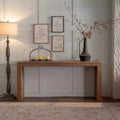 Retro Solid Wood Console Table, Narrow Sofa Table, Entryway Hallway Table, Natural - ModernLuxe
