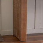 Console étroite rétro en bois massif, Table de canapé pour entrée/couloir, Naturelle