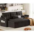 Reclining Sofa, Sofa Bed with Storage, Pull-Out Chaise Lounge, Modern L-Shaped Sectional Lounge with Pull-Out Bed, Removable Cushion Covers