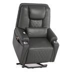 Fauteuil inclinable releveur électrique pour personnes âgées - 3 positions, ports USB, porte-gobelets, poches latérales