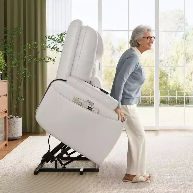 Fauteuil inclinable releveur électrique pour personnes âgées - 3 positions, ports USB, porte-gobelets, poches latérales