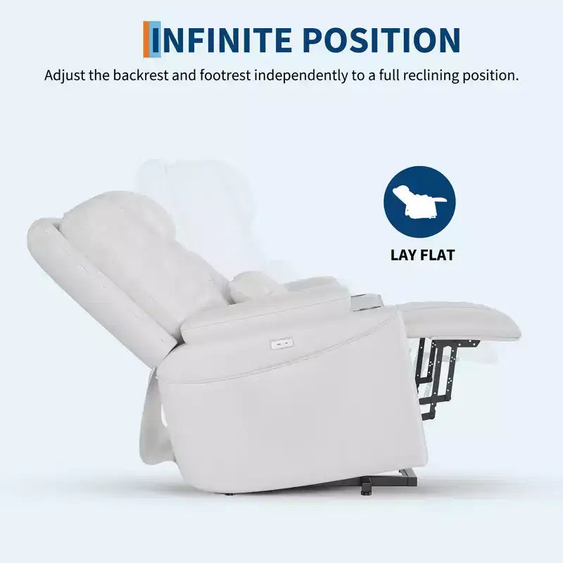 Fauteuil inclinable releveur électrique pour personnes âgées - 3 positions, ports USB, porte-gobelets, poches latérales