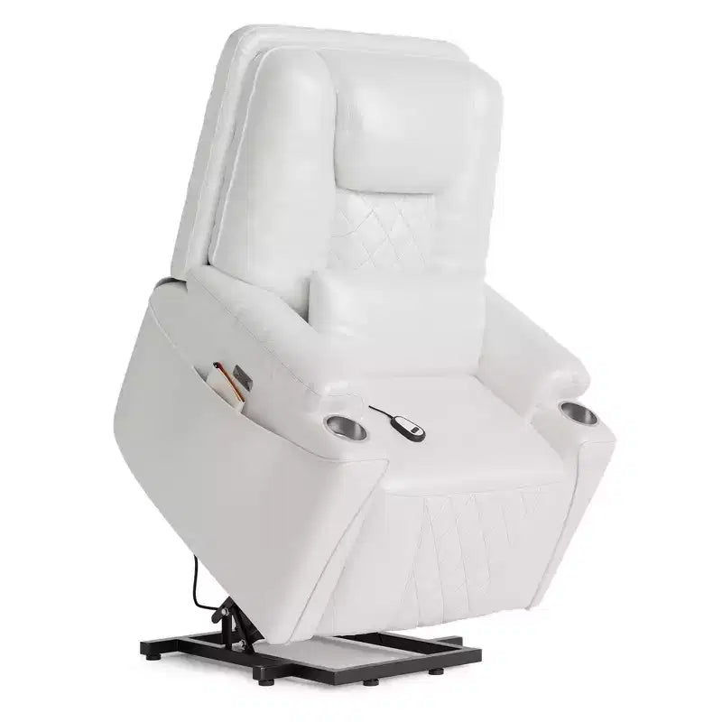 Fauteuil inclinable releveur électrique pour personnes âgées - 3 positions, ports USB, porte-gobelets, poches latérales