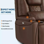 Fauteuil inclinable releveur électrique pour personnes âgées - 3 positions, ports USB, porte-gobelets, poches latérales