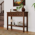 Console d'appoint étroite de 38" avec 2 tiroirs et étagère de rangement inférieure