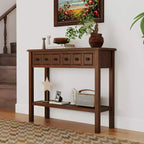 Console d'appoint étroite de 38" avec 2 tiroirs et étagère de rangement inférieure