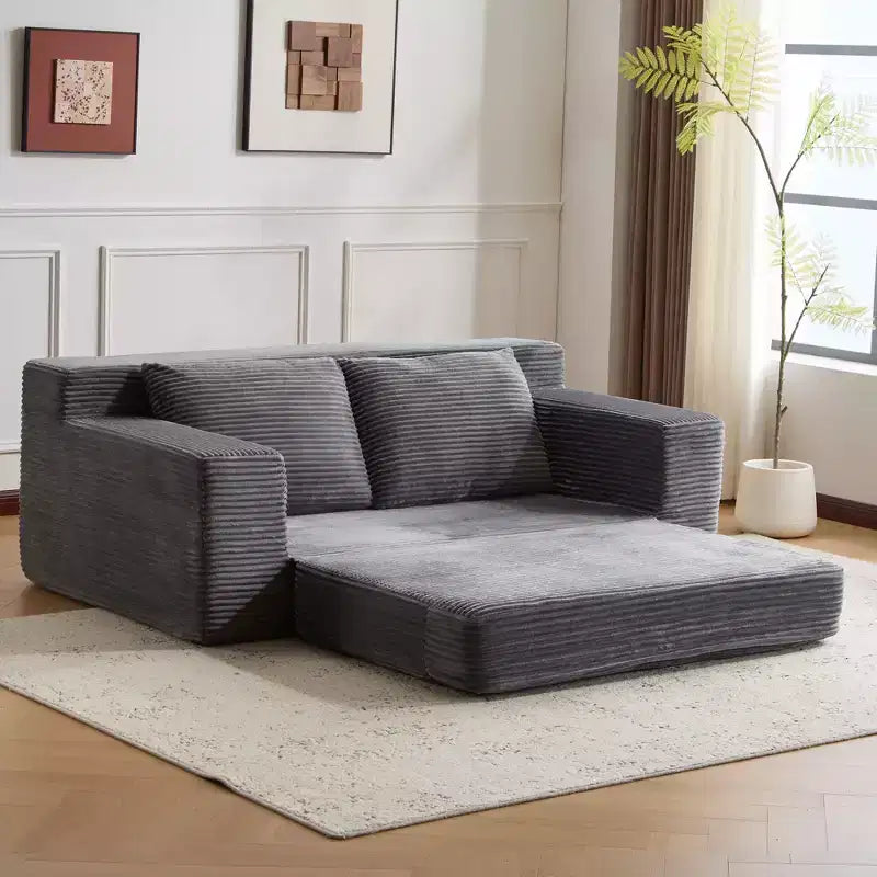 Canapé Loveseat avec coussin réversible, oreillers, canapé-lit profond, velours côtelé