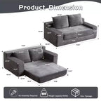 Canapé Loveseat avec coussin réversible, oreillers, canapé-lit profond, velours côtelé