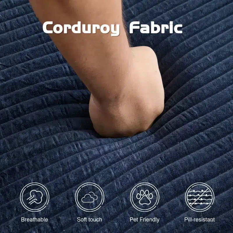 Canapé Loveseat avec coussin réversible, oreillers, canapé-lit profond, velours côtelé