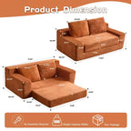 Canapé Loveseat avec coussin réversible, oreillers, canapé-lit profond, velours côtelé