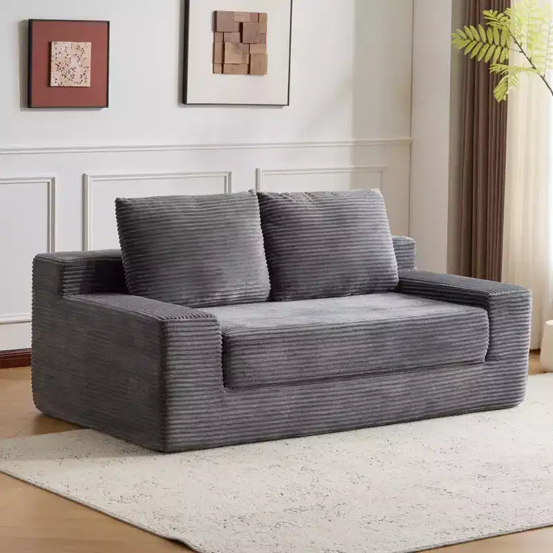 Canapé Loveseat avec coussin réversible, oreillers, canapé-lit profond, velours côtelé