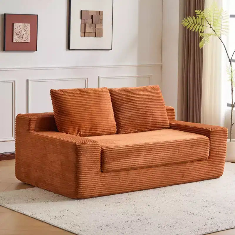 Canapé Loveseat avec coussin réversible, oreillers, canapé-lit profond, velours côtelé