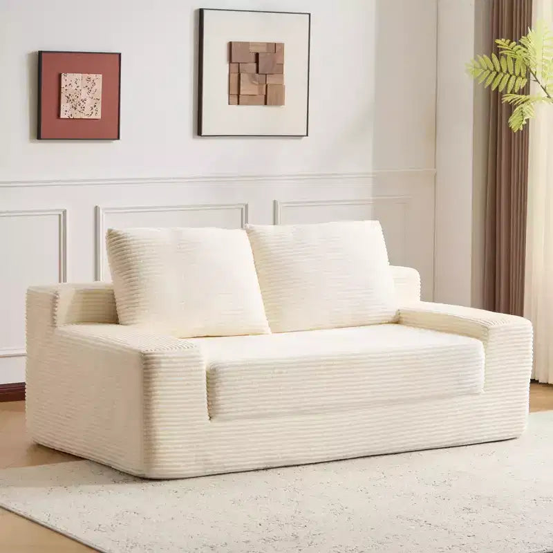 Canapé Loveseat avec coussin réversible, oreillers, canapé-lit profond, velours côtelé