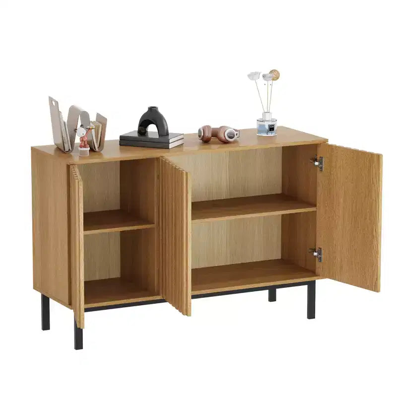 Meuble Buffet Commode avec Rangement, Armoire de Rangement en Bois avec Portes et Étagères, Meuble Bar à Café Autonome pour Cuisine, Salle à Manger, Salon