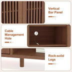 Meuble TV pour téléviseurs de 70 pouces avec étagères, rangement et tablettes réglables modernes, meuble console TV de style campagnard avec prises de courant