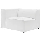 Mingle Vegan Leather Left Armchair White - Modway