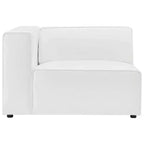 Fauteuil d'appoint gauche en cuir vegan, blanc