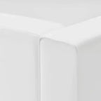 Fauteuil d'appoint gauche en cuir vegan, blanc