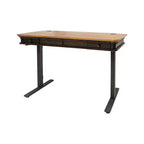 Sonoma Electric Sit and Stand Desk Brown - Martin Furniture: Adjustable, Motorized with Storage Drawer
