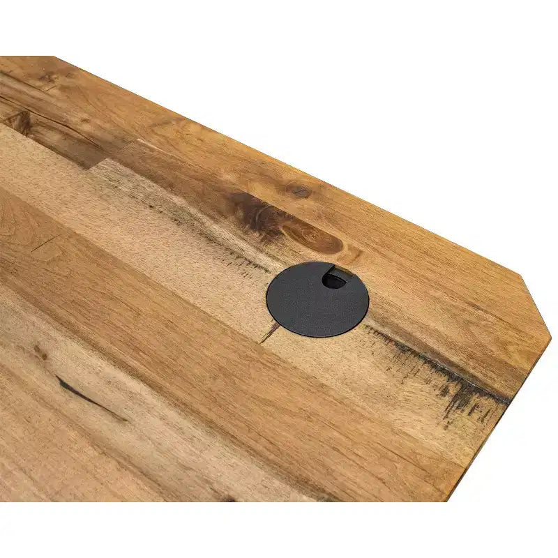 Bureau réglable électrique avec tiroir de rangement, marron