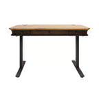 Bureau réglable électrique avec tiroir de rangement, marron