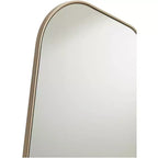 Miroir mural de courtoisie rectangulaire, cadre doré champagne à coins incurvés, 26 po de largeur