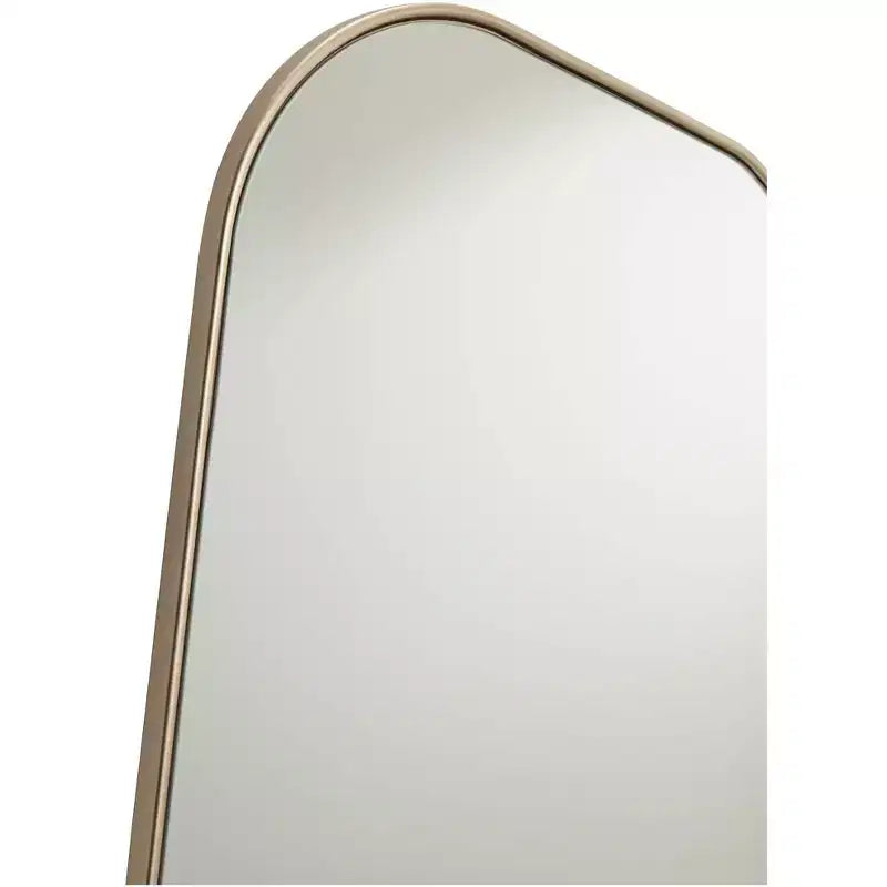 Miroir mural de courtoisie rectangulaire, cadre doré champagne à coins incurvés, 26 po de largeur
