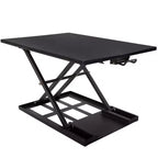 Convertisseur de bureau debout pneumatique réglable en hauteur de 28", noir