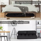 Canapé-lit pliable, réglable sur 6 positions avec 2 oreillers