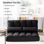Canapé-lit pliable, réglable sur 6 positions avec 2 oreillers