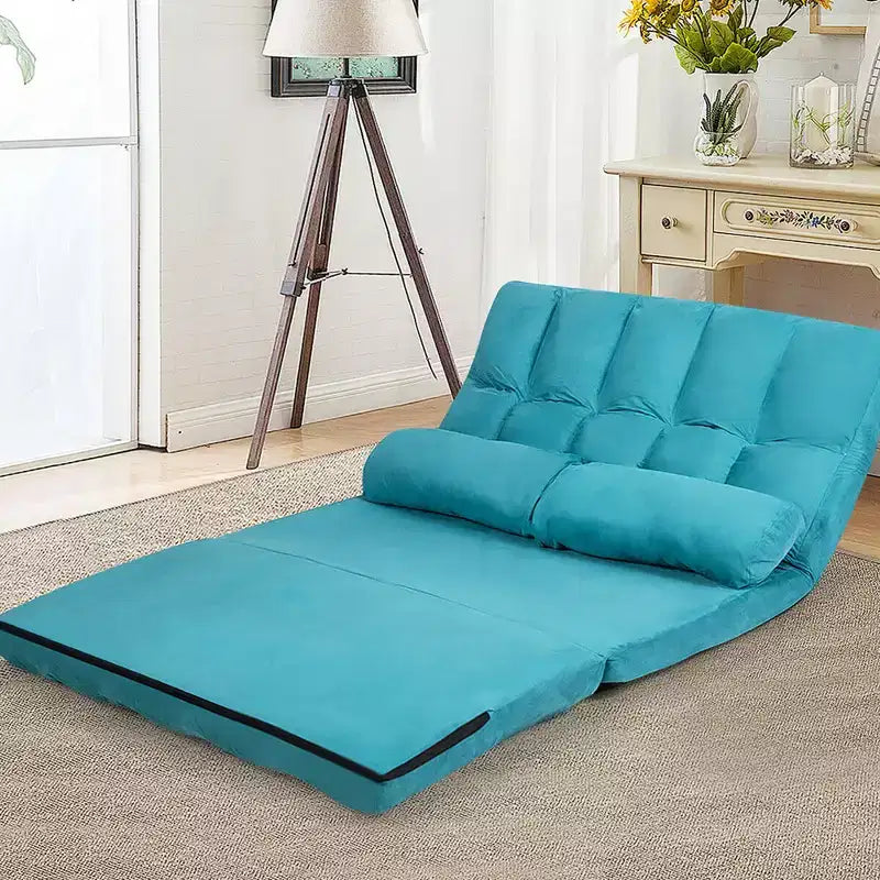 Canapé-lit pliable, réglable sur 6 positions avec 2 oreillers