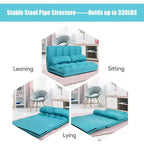Canapé-lit pliable, réglable sur 6 positions avec 2 oreillers