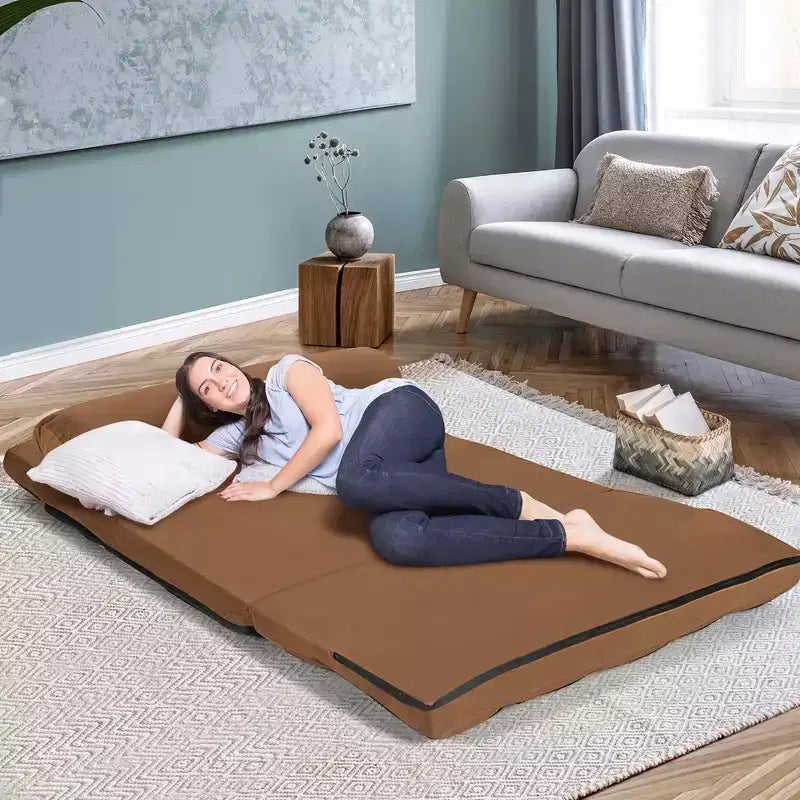 Canapé-lit pliable, réglable sur 6 positions avec 2 oreillers