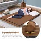 Canapé-lit pliable, réglable sur 6 positions avec 2 oreillers
