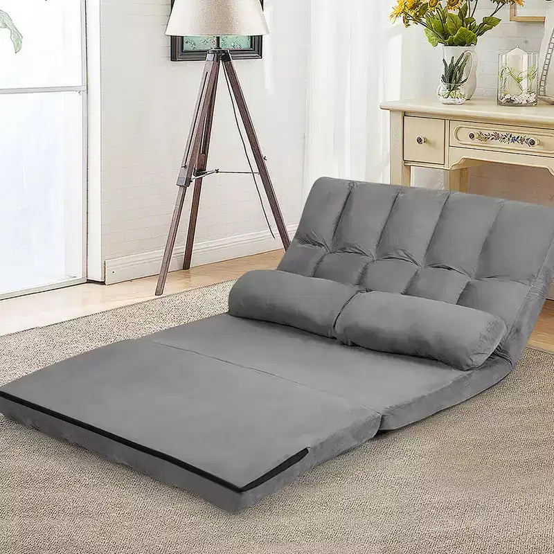 Canapé-lit pliable, réglable sur 6 positions avec 2 oreillers