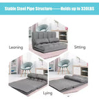 Canapé-lit pliable, réglable sur 6 positions avec 2 oreillers